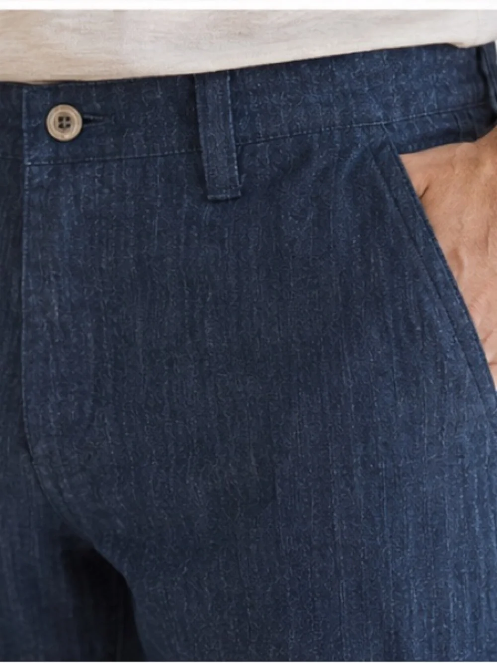 Taylor Stitch Morse Pant Washed Indigo Stripe Organic Cotton Tailored 32x34